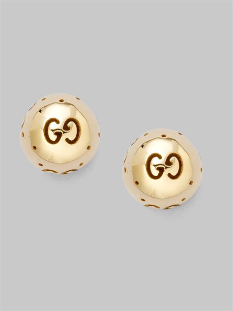 big gold earring gucci|gucci 18k gold stud earrings.